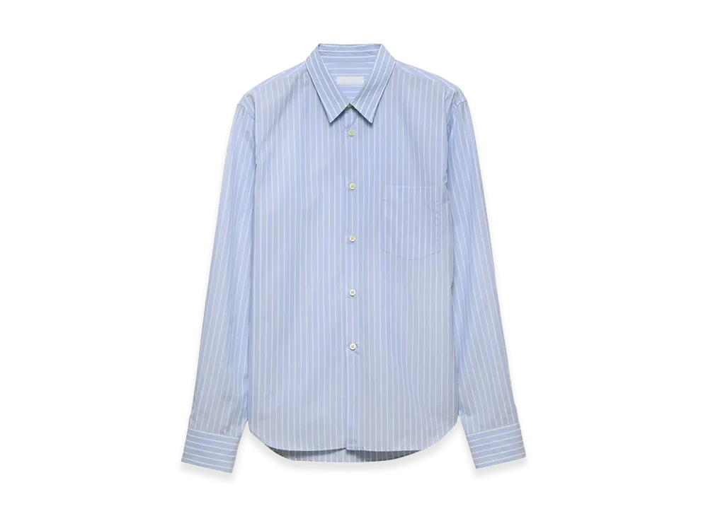 PRADA Striped Cotton Shirt "Light Blue"