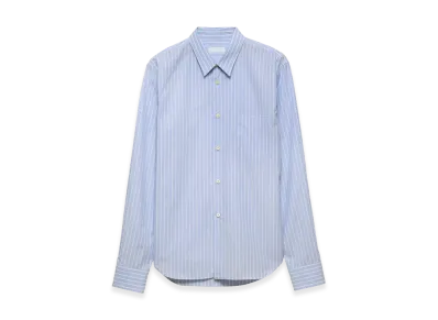 PRADA Striped Cotton Shirt "Light Blue"