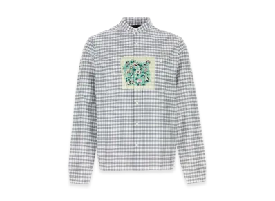 PRADA Embroidered Cotton Shirt "Blue"