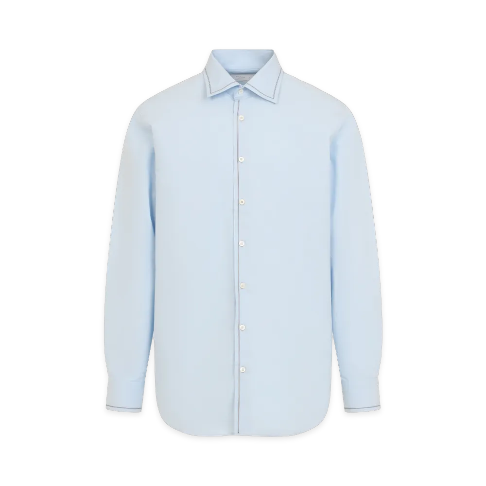 PRADA Cielo Cotton Shirt "Light Blue"