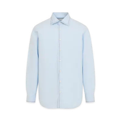 PRADA Cielo Cotton Shirt "Light Blue"