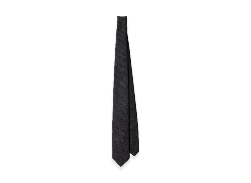 PRADA Wool Tie "Dark Gray"