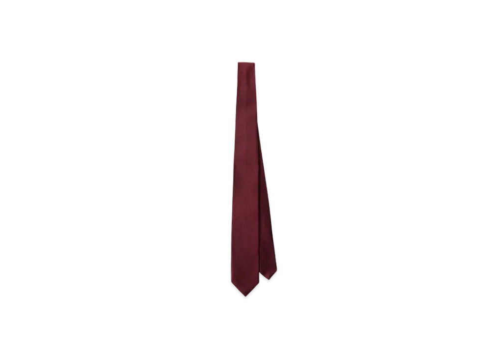 PRADA Silk Tie "Wine Red"