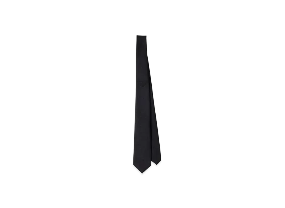PRADA Mohair and Silk Tie "Black"