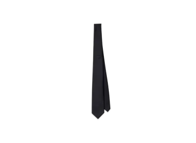 PRADA Mohair and Silk Tie "Navy"