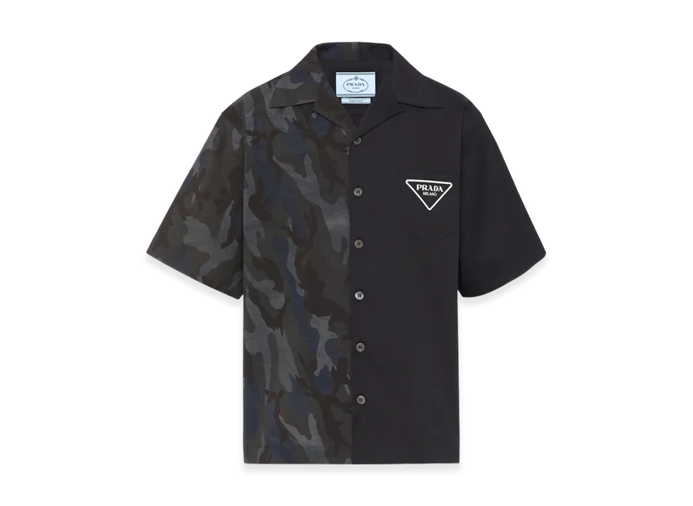 PRADA Double Match Poplin Shirt Camouflage "Smoke Grey"