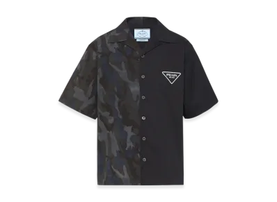 PRADA Double Match Poplin Shirt Camouflage "Smoke Grey"