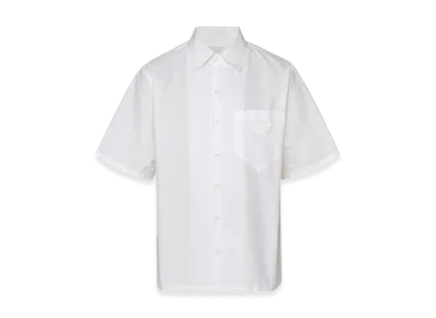 PRADA Short Sleeve Cotton Shirt "White"