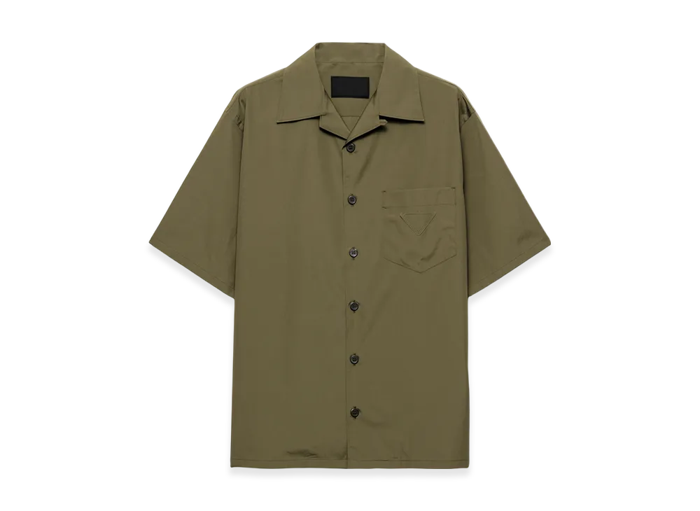 PRADA Cotton Bowling Shirt "Military Green"