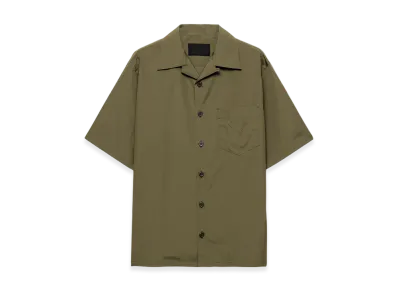 PRADA Cotton Bowling Shirt "Military Green"