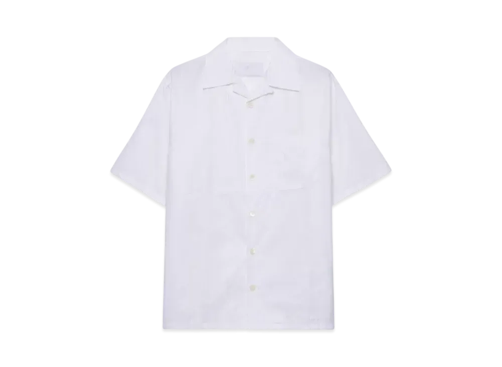 PRADA Men's Cotton Bowling Shirt "White"