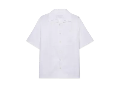 PRADA Men's Cotton Bowling Shirt "White"