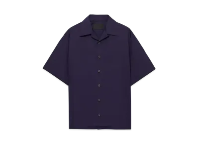 PRADA Men's Cotton Bowling Shirt "Navy"