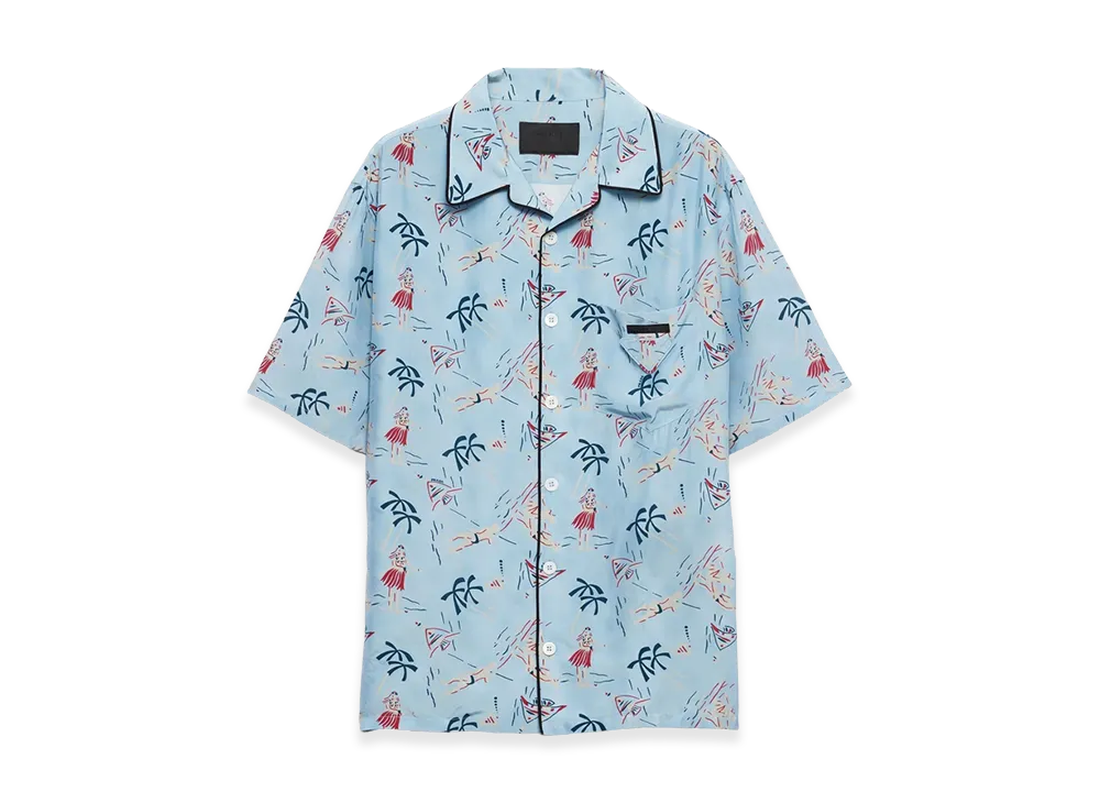 PRADA 'Hawaii' Shirt "Light Blue"