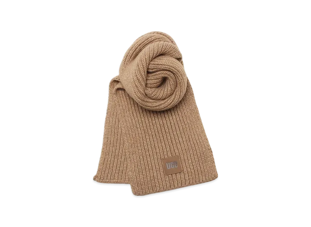 UGG Muffler Chunky Rib Scarf "Beige"