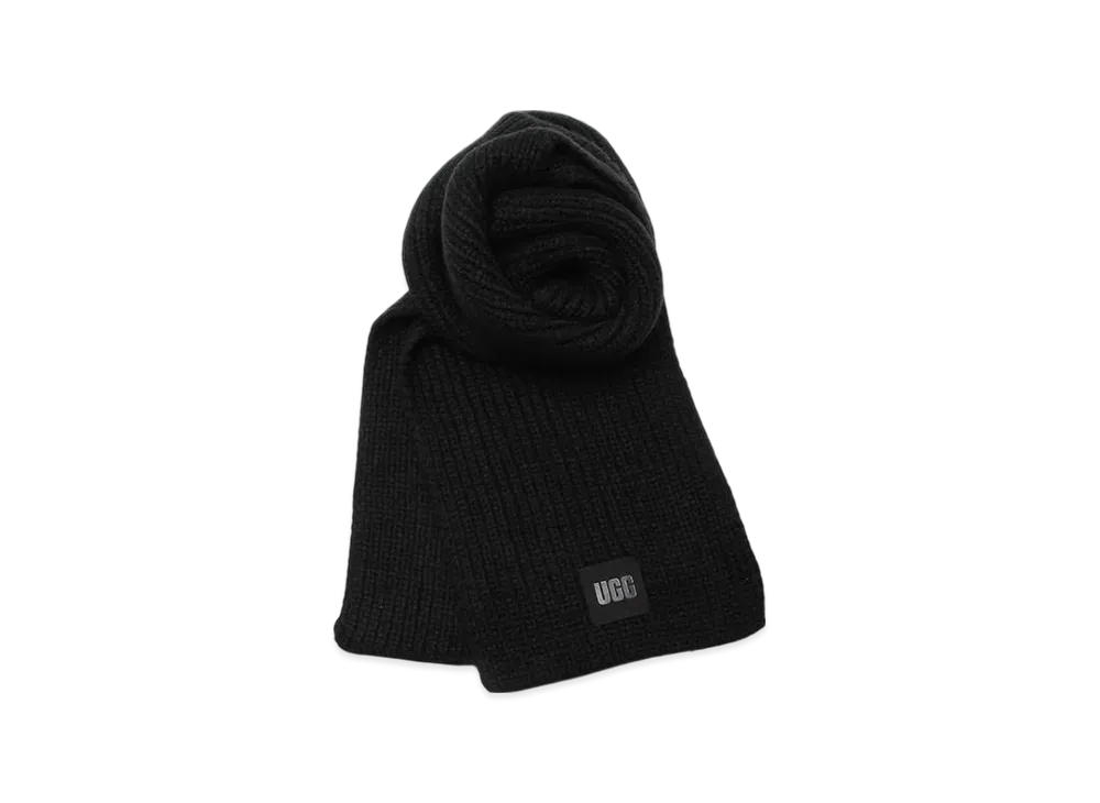 UGG Muffler Chunky Rib Scarf "Black"