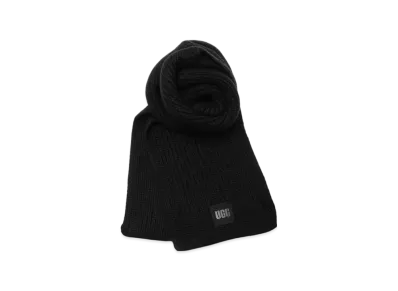 UGG Muffler Chunky Rib Scarf "Black"
