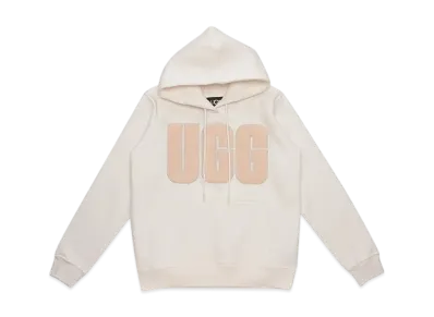 UGG Sweat Lay Fluff Logo Hoodie "White"