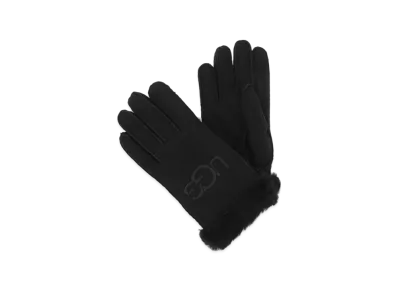 UGG Gloves Sheepskin Embroidered Gloves "Black"
