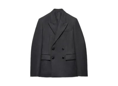 PRADA Men's Double-Breasted Wool Jacket "Gray"