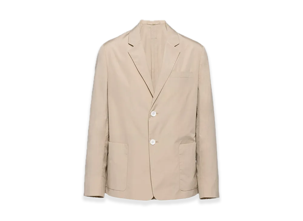 PRADA Single-Breasted Cotton Jacket "Code"