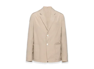PRADA Single-Breasted Cotton Jacket "Code"