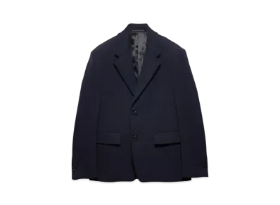 PRADA Men's Single-Breasted Technical Gabardine Jacket "Navy"