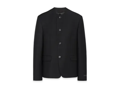 PRADA Single-Breasted Mohair Wool Jacket "Black"