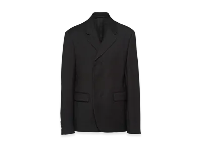 PRADA Single-Breasted Mohair Wool Jacket "Black"