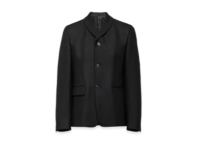 PRADA Single-Breasted Mohair Wool Jacket "Black"