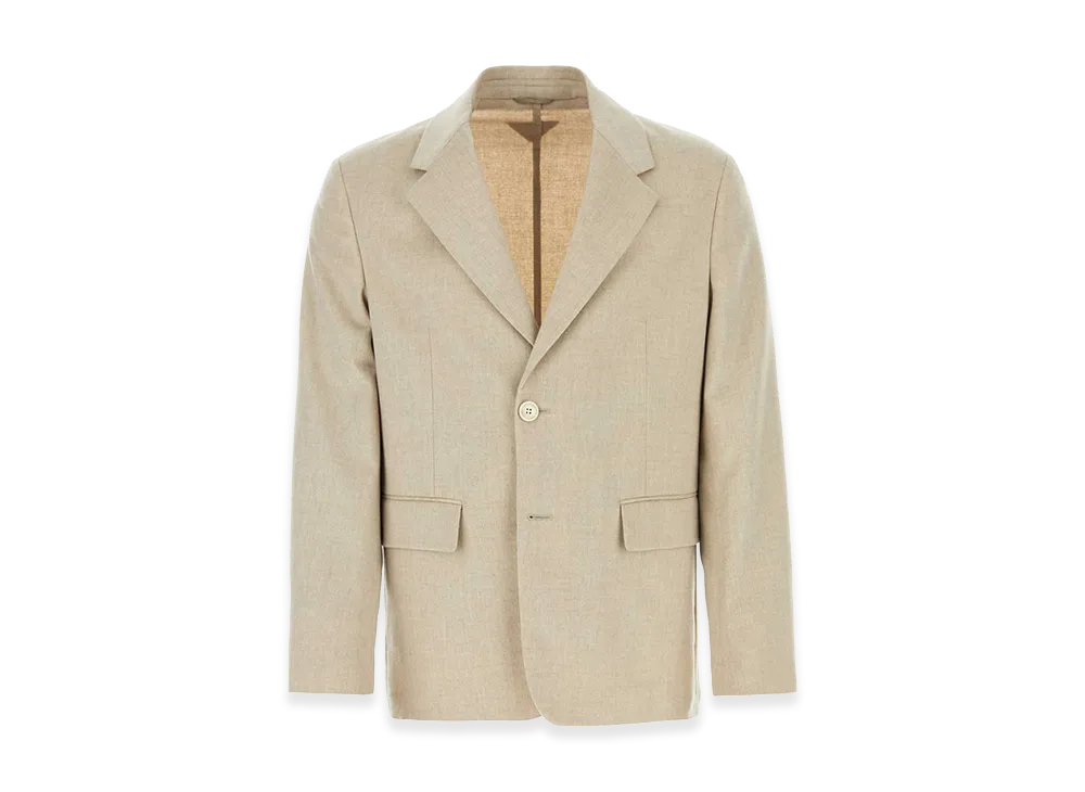 PRADA Melange Sand Cashmere Blazer "Beige"