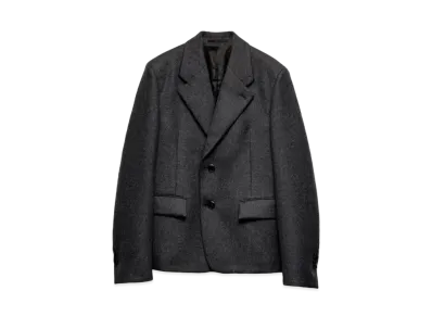 PRADA Men's Single-Breasted Wool Jacket "Gray"