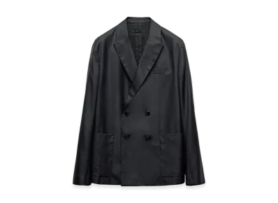 PRADA Double-Breasted Silk Jacket "Black"