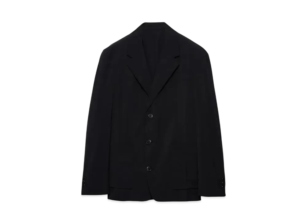PRADA Men's Single-Breasted Wool Blend Jacket "Black"