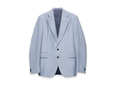 PRADA Single-Breasted Wool x Mohair Jacket "Light Blue"