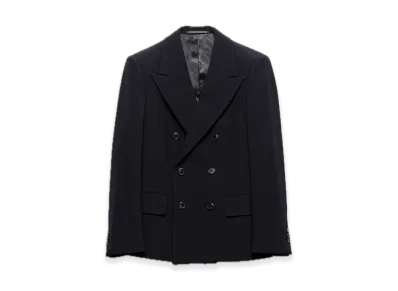 PRADA Double-Breasted Wool Jacket "Navy"