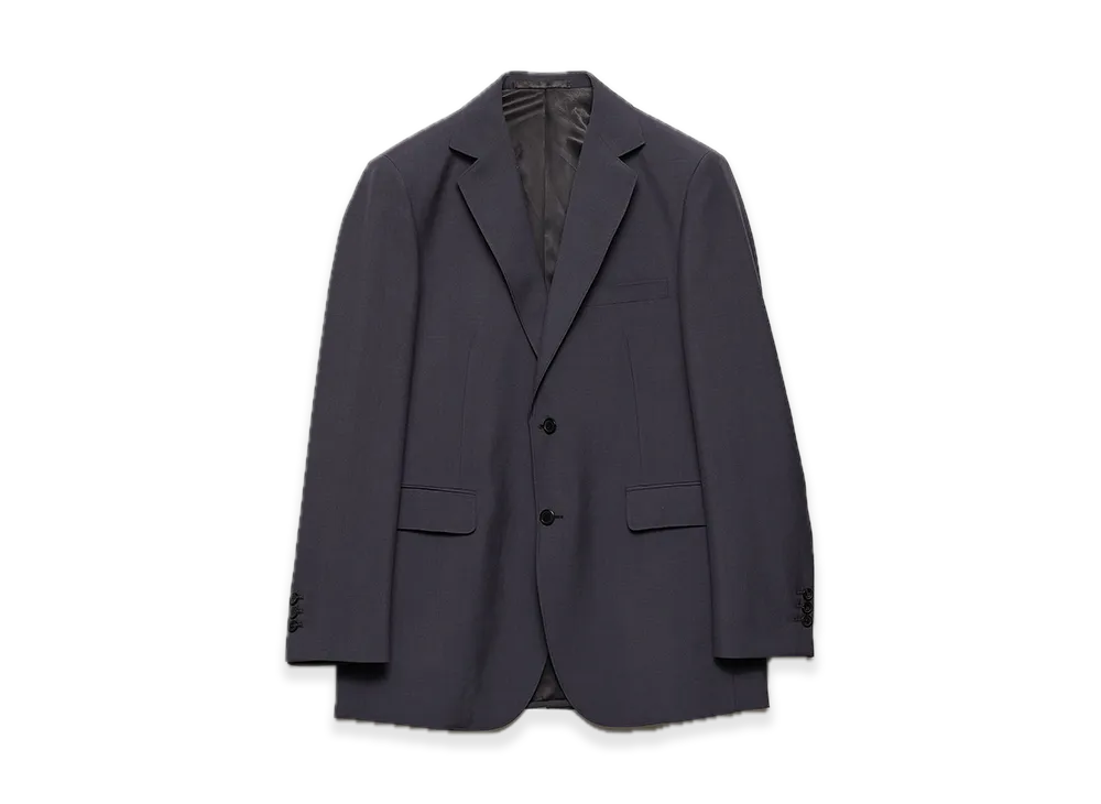 PRADA Single-Breasted Wool x Mohair Jacket "Gray"