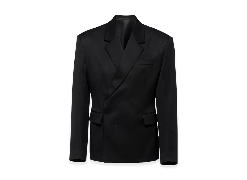 PRADA Double-Breasted Wool Jacket "Black"
