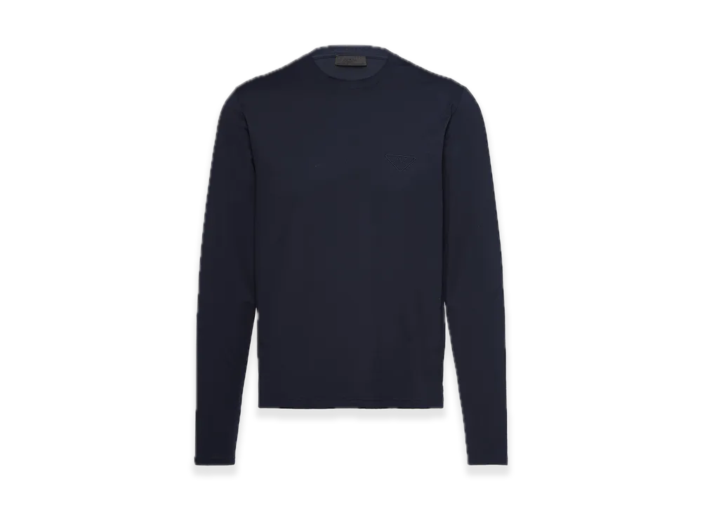 PRADA Stretch Cotton Tee "Navy"