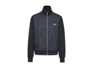 PRADA Sweatshirt with Re-Nylon Details "Black/Black"