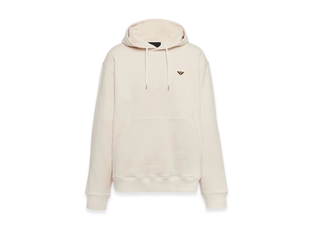 PRADA Cotton Fleece Hoodie "Natural"