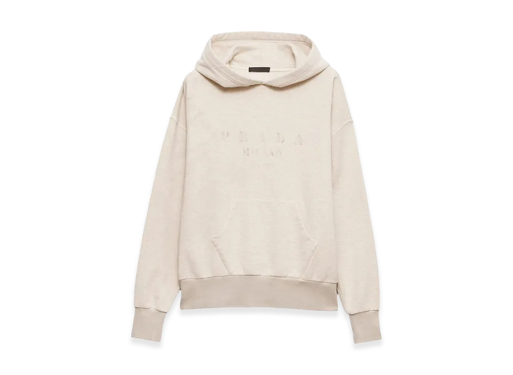 PRADA Melange Sand Cotton Sweatshirt "Beige"