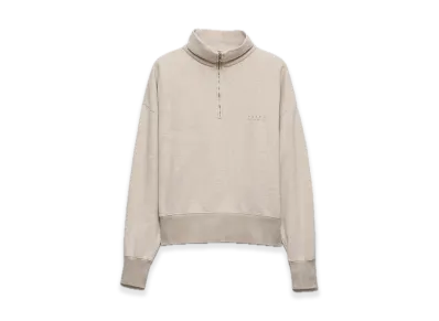 PRADA Long-Sleeve Cotton Polo Shirt "Natural"