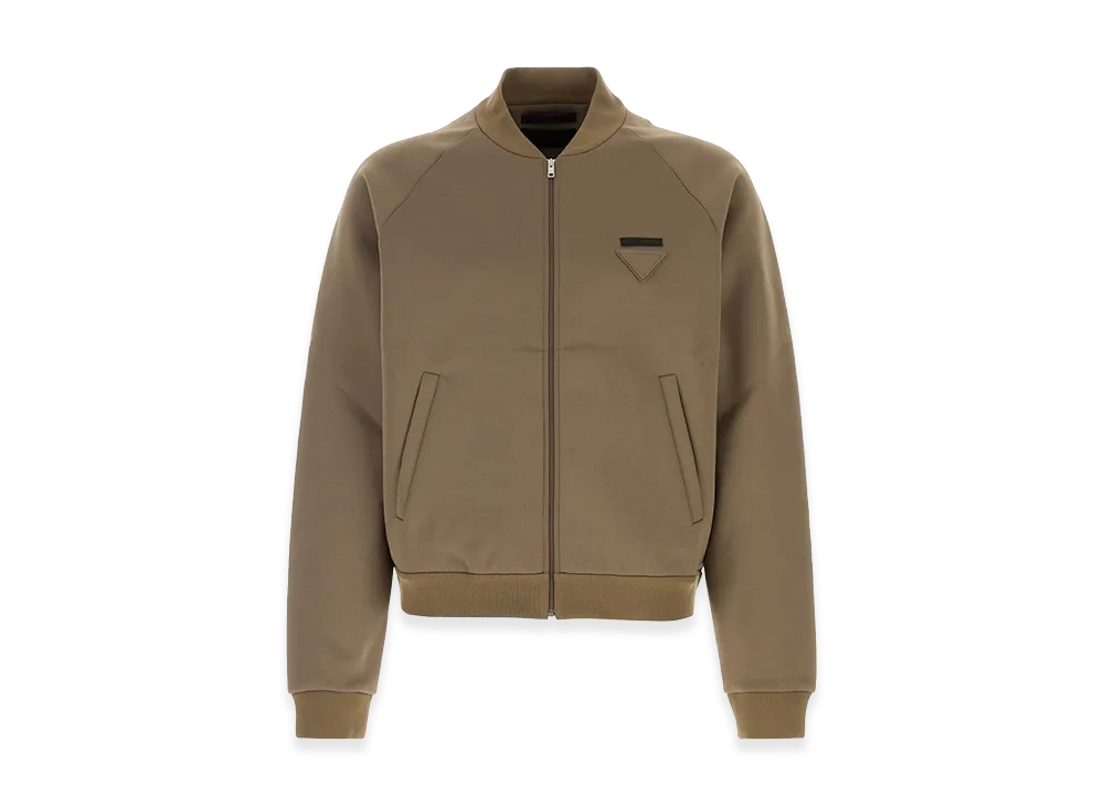 PRADA Mud Stretch Nylon Sweatshirt "Brown"