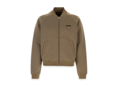PRADA Mud Stretch Nylon Sweatshirt "Brown"