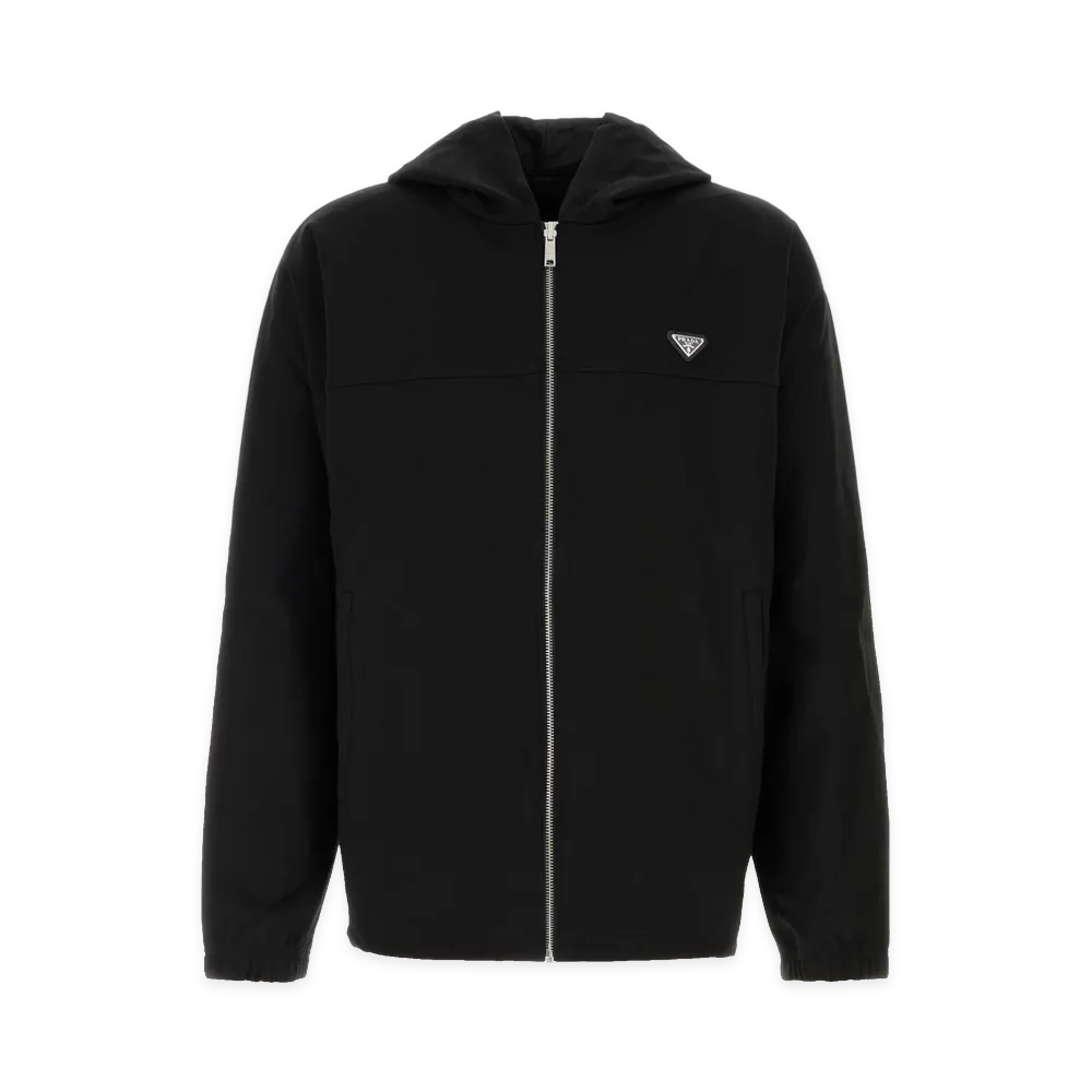 PRADA Stretch Jersey Reversible Sweatshirt "Black"