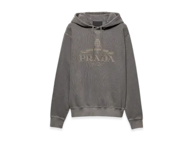 PRADA Cotton Sweatshirt "Iron Gray"