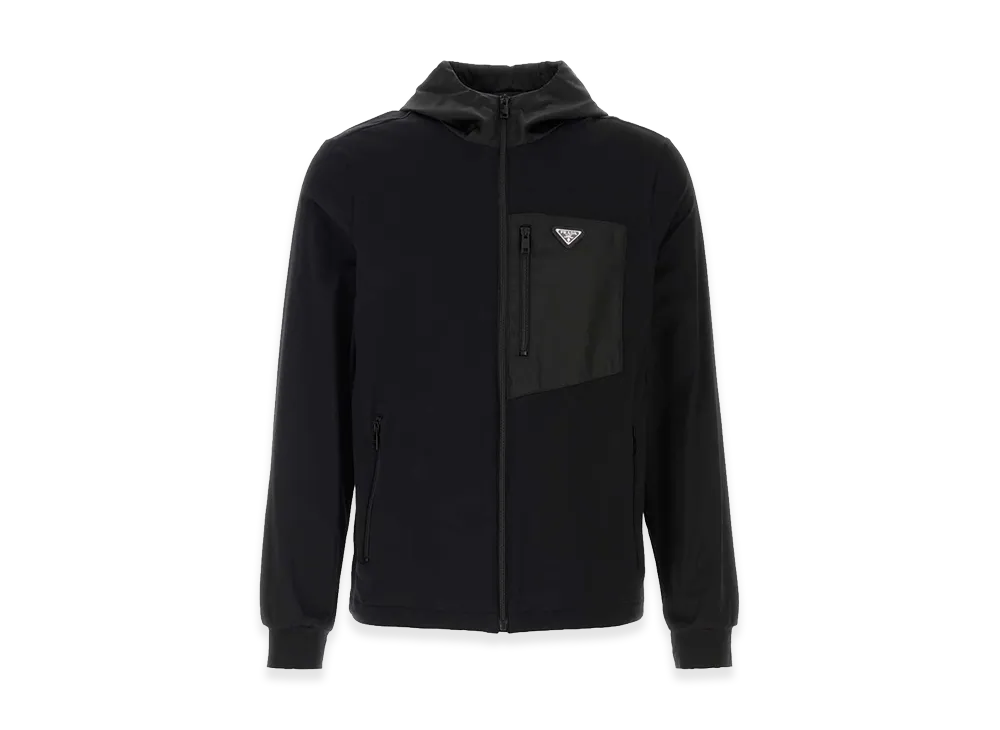 PRADA Stretch Cotton Sweatshirt "Black"