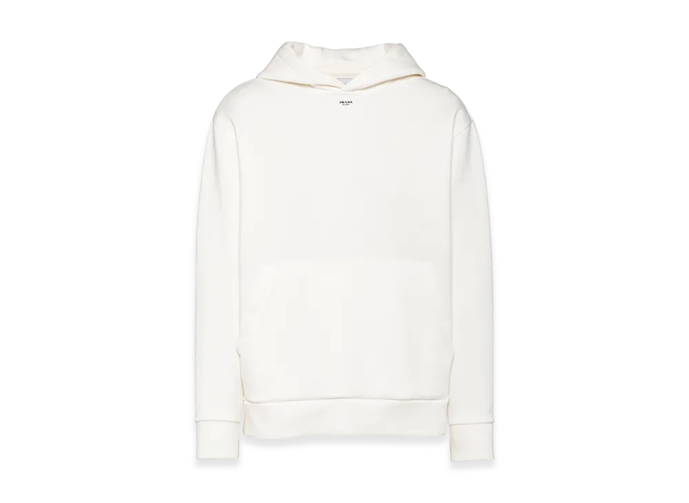 PRADA Technical Cotton Hoodie "White"