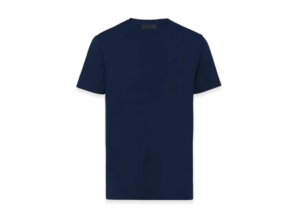 PRADA Stretch Cotton T-Shirt "Navy"